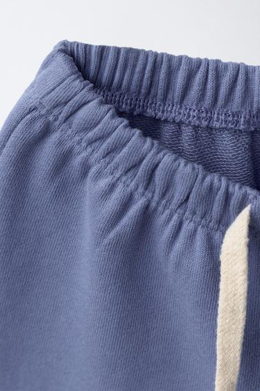 LOT DE DEUX BERMUDAS À RAYURES ET UNIE - Bleu clair de Zara - Image 3