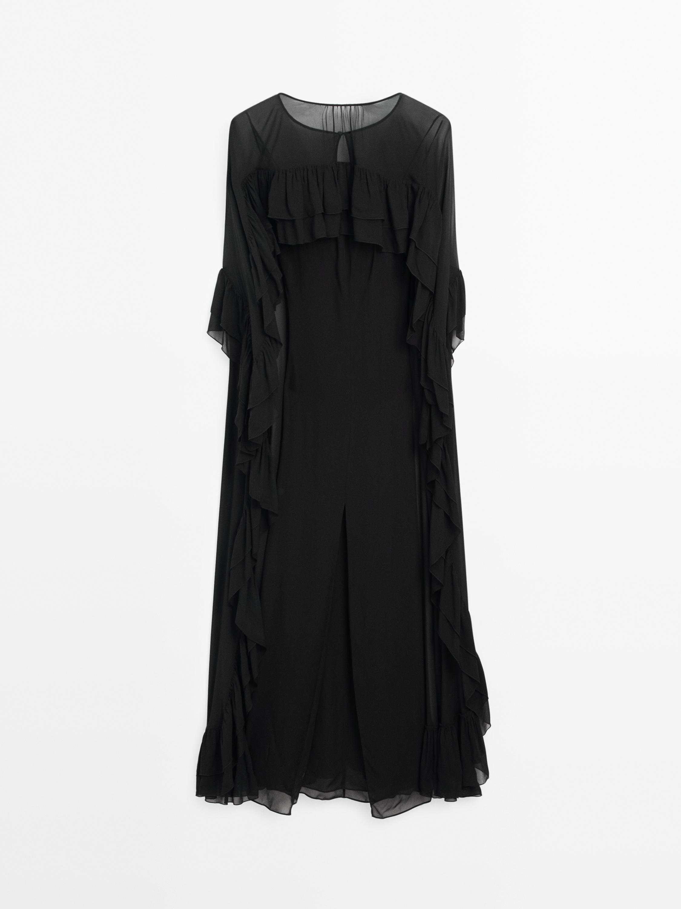 Long cape with ruffles - Studio