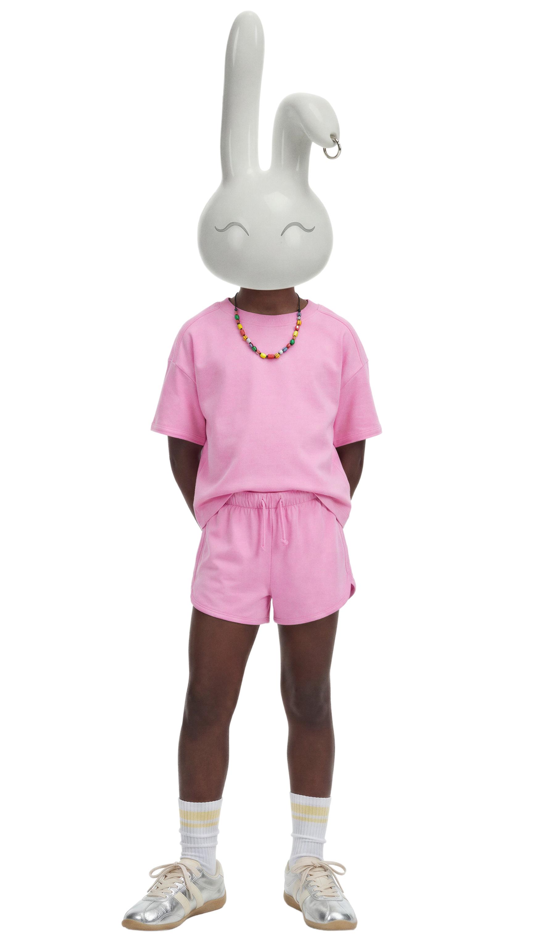PLAIN T-SHIRT — Pink