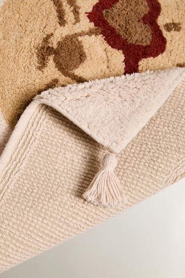 CHILDREN'S CHEETAH BATH MAT - Light pink by Zara - Image 1