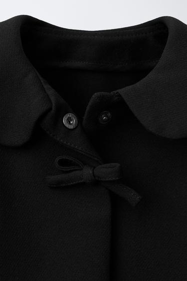 PETER PAN COLLAR JACKET WITH BOWS - Black by Zara
