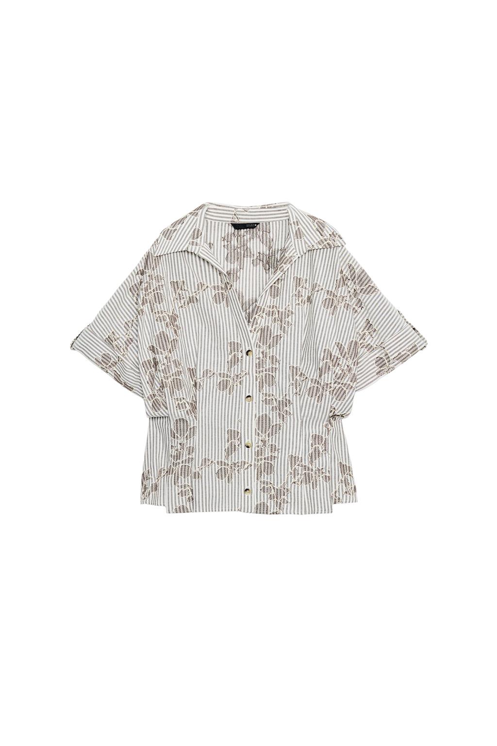 EMBROIDERED SEQUIN CROPPED SHIRT - image 3