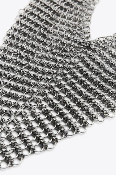 METAL MESH BELT - Silver by Zara - Image 4
