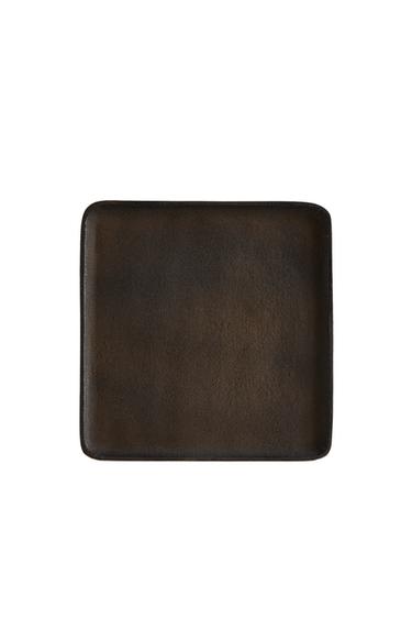 Zara BLACK METAL TRAY - charcoal gray