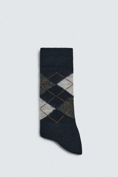 ARGYLE SOCKS WITH WOOL - various by Zara