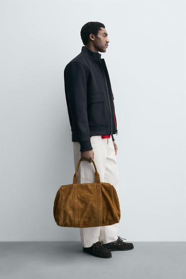 QUILTED JACKET WITH WOOL - Navy blue by Zara - Image 3