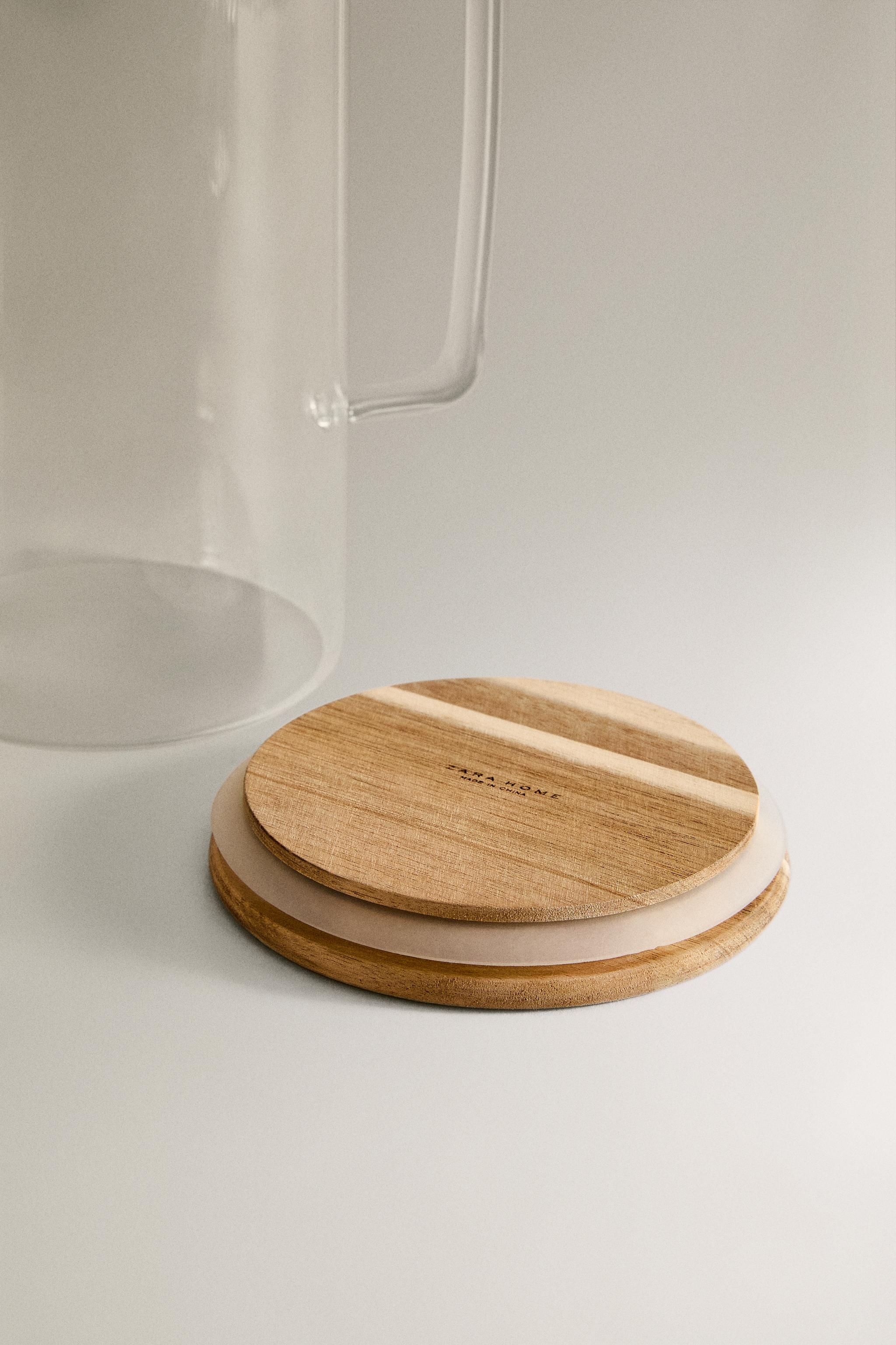 ガラス製ピッチャーとカップセット　流木　メゾンドリュストル ベース ストライプ ガラス製 ミルク ピッチャー | Zara Home