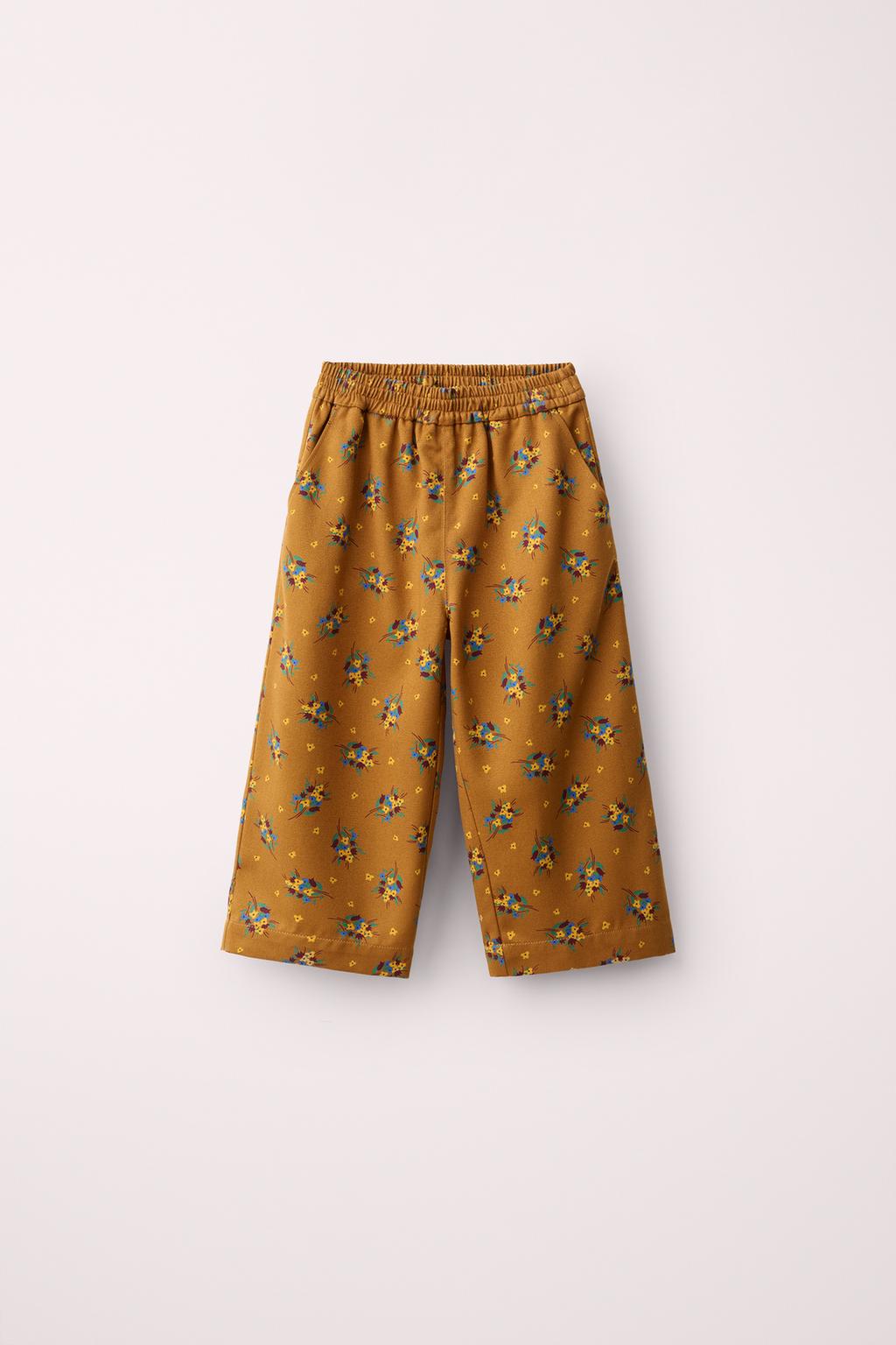 CREATED BY CARAMEL LONDON X ZARA FLORAL PRINT WIDE-LEG TROUSERS