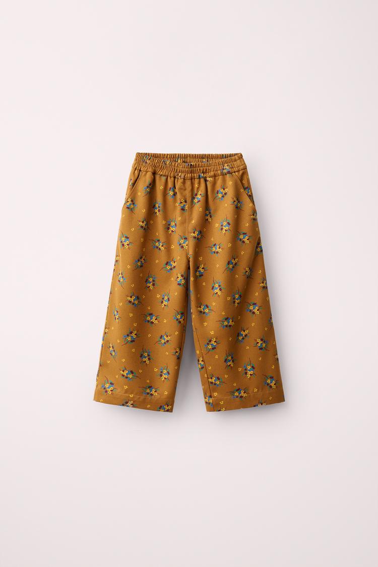 Pantalón wide leg estampado flores created by caramel london x zara
