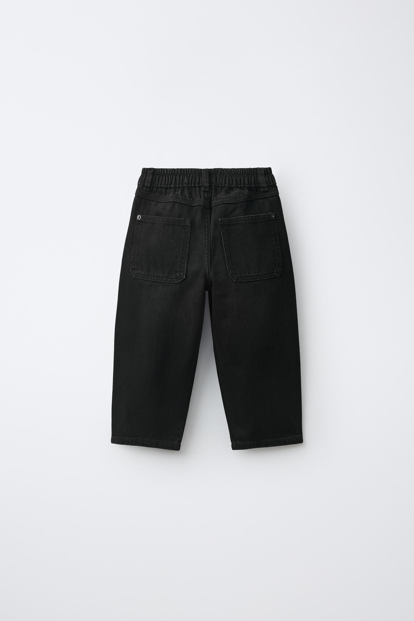 Детские джинсы Zara Baggy, цвет: Чёрный — фото 2