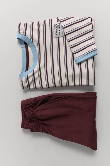 6-14 ANS/ PYJAMA À RAYURES - Bordeaux foncé de Zara