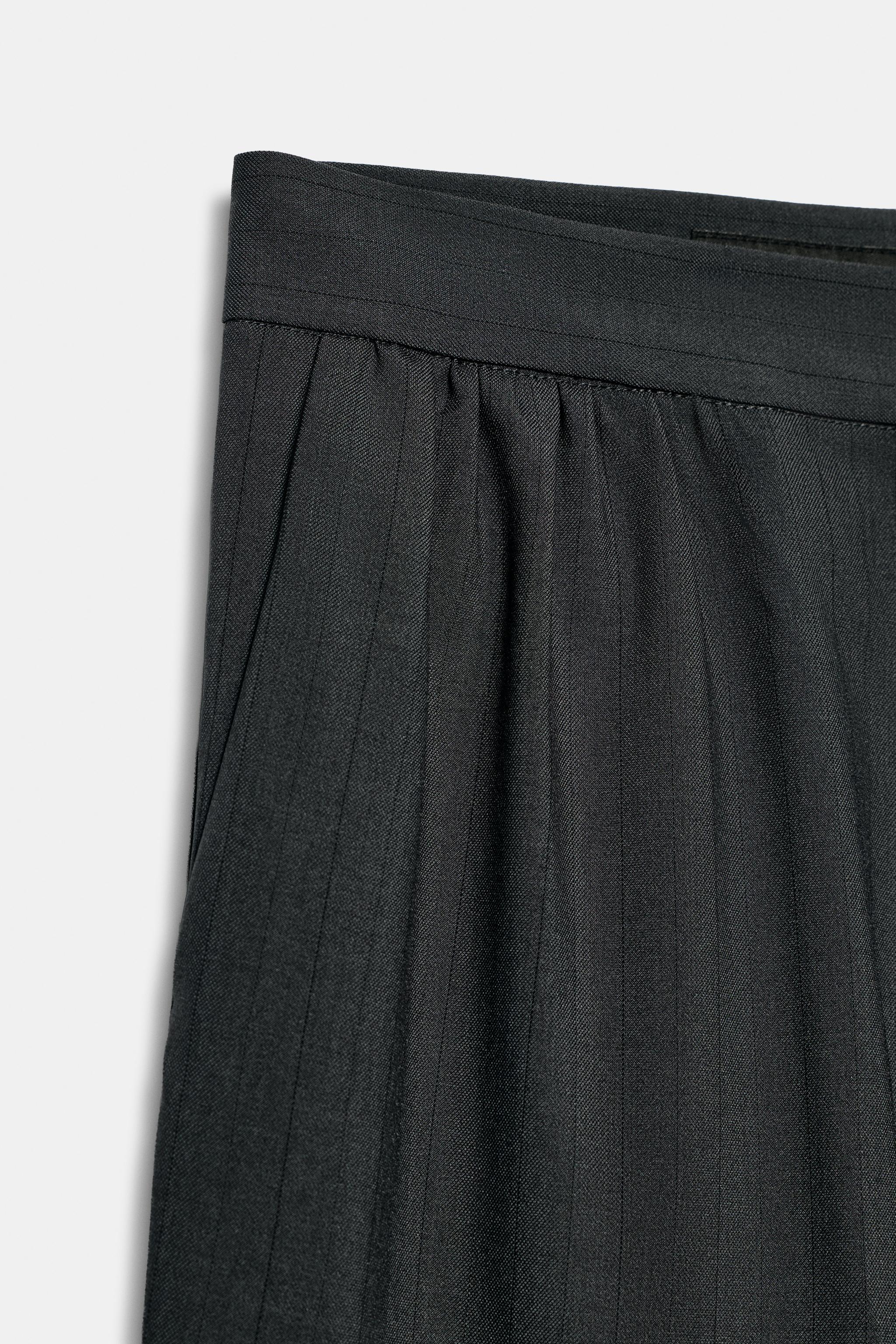 PINSTRIPE GATHERED TROUSERS