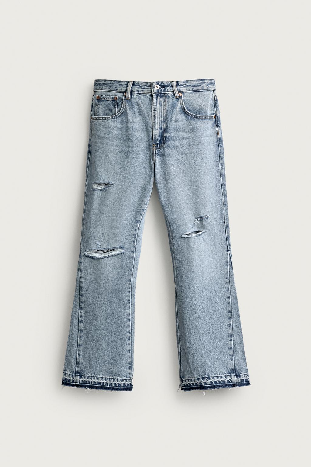 RIPPED FLARE JEANS