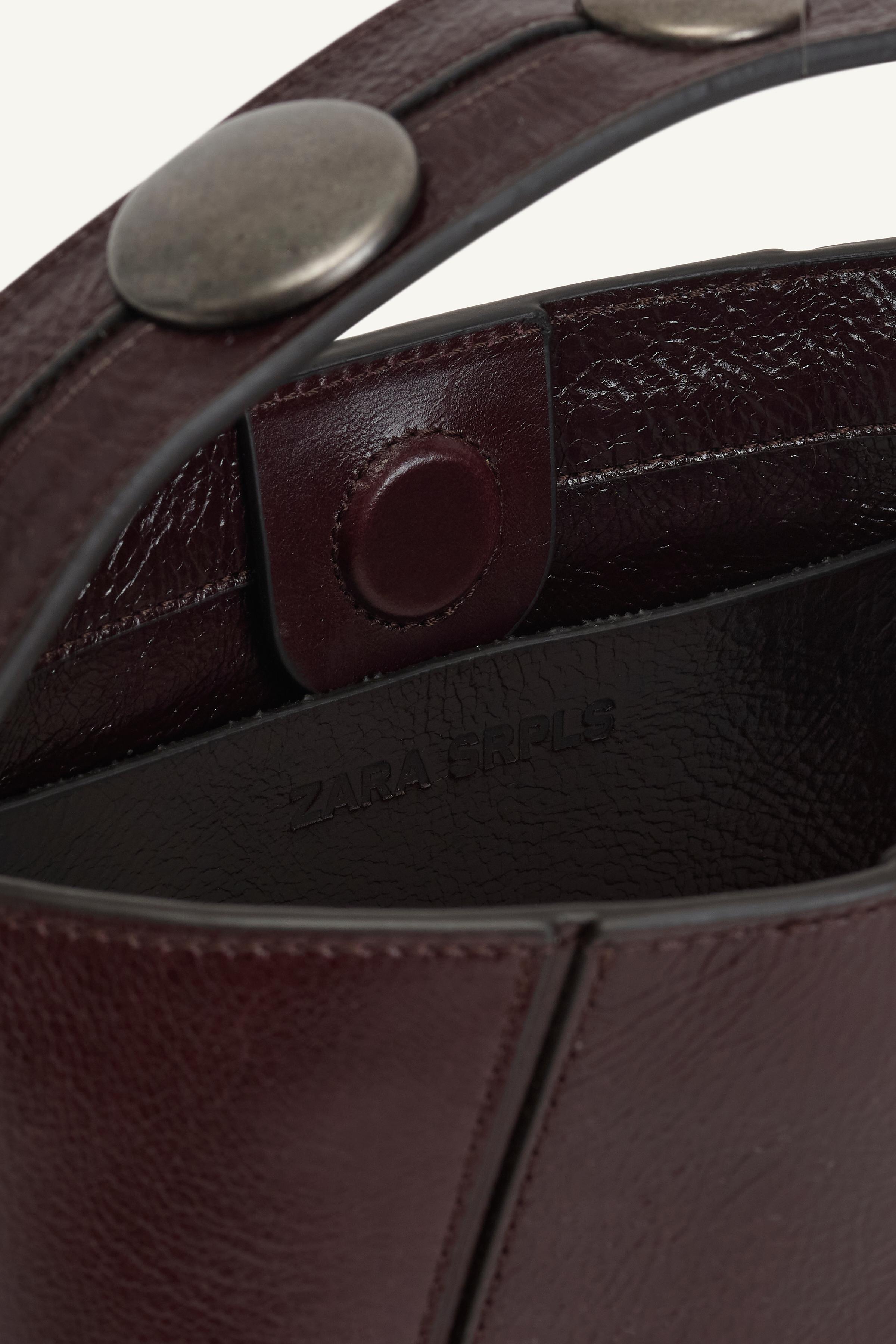 【ZARA】MN LTHR STDD BWLNG BG 14 ミニボウリングバッグ MN LTHR STDD BWLNG BG 14 - 1-629 | ZARA United States