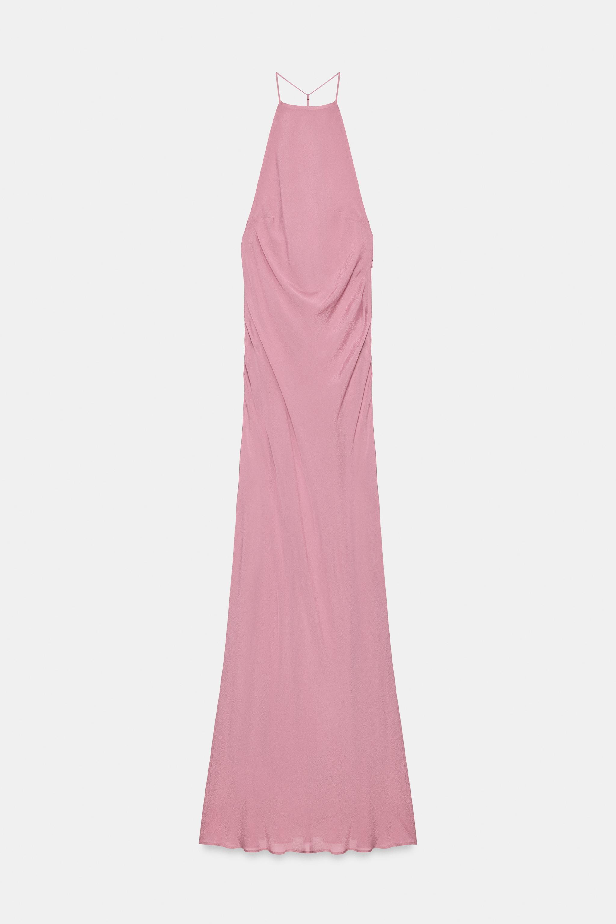 Zara Uzun Halter Elbise görsel 7