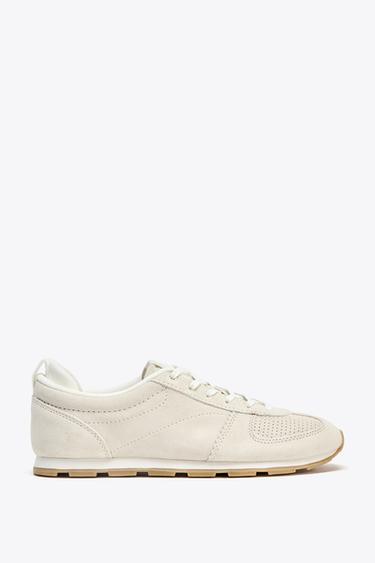 КРОССОВКИ ИЗ СПИЛКА — Небеленый от Zara