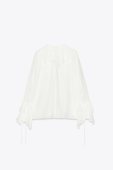 ZW COLLECTION SHIRT WITH RUFFLES - White by Zara - Image 7