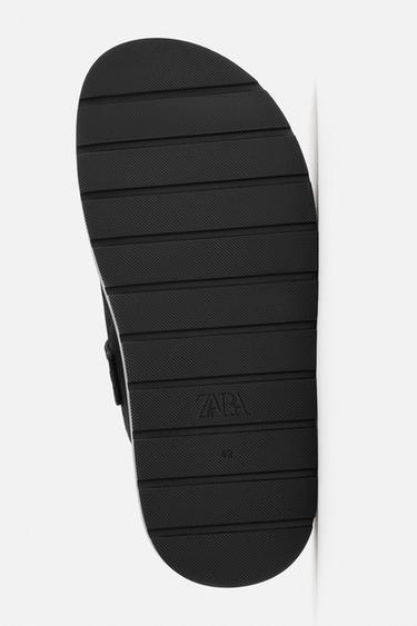SABOTS EN CUIR À BOUCLE - Noir de Zara - Image 3