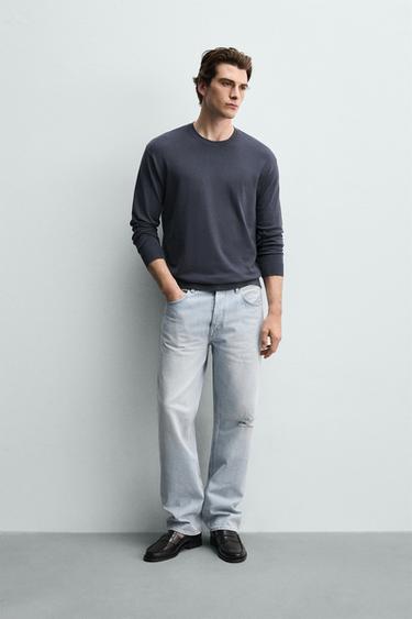 VISCOSE BLEND JUMPER - Cornflower blue by Zara