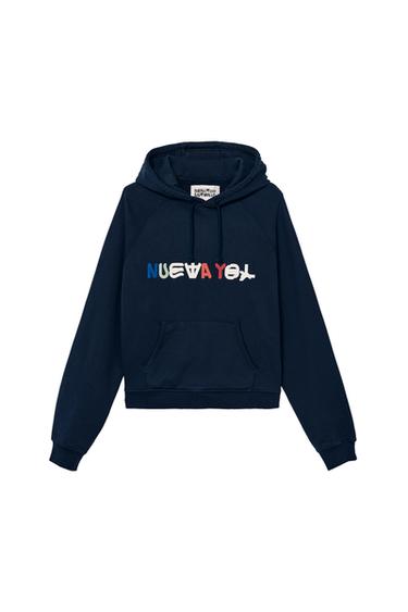 Zara NEW YOL PATCH HOODIE - Navy blue