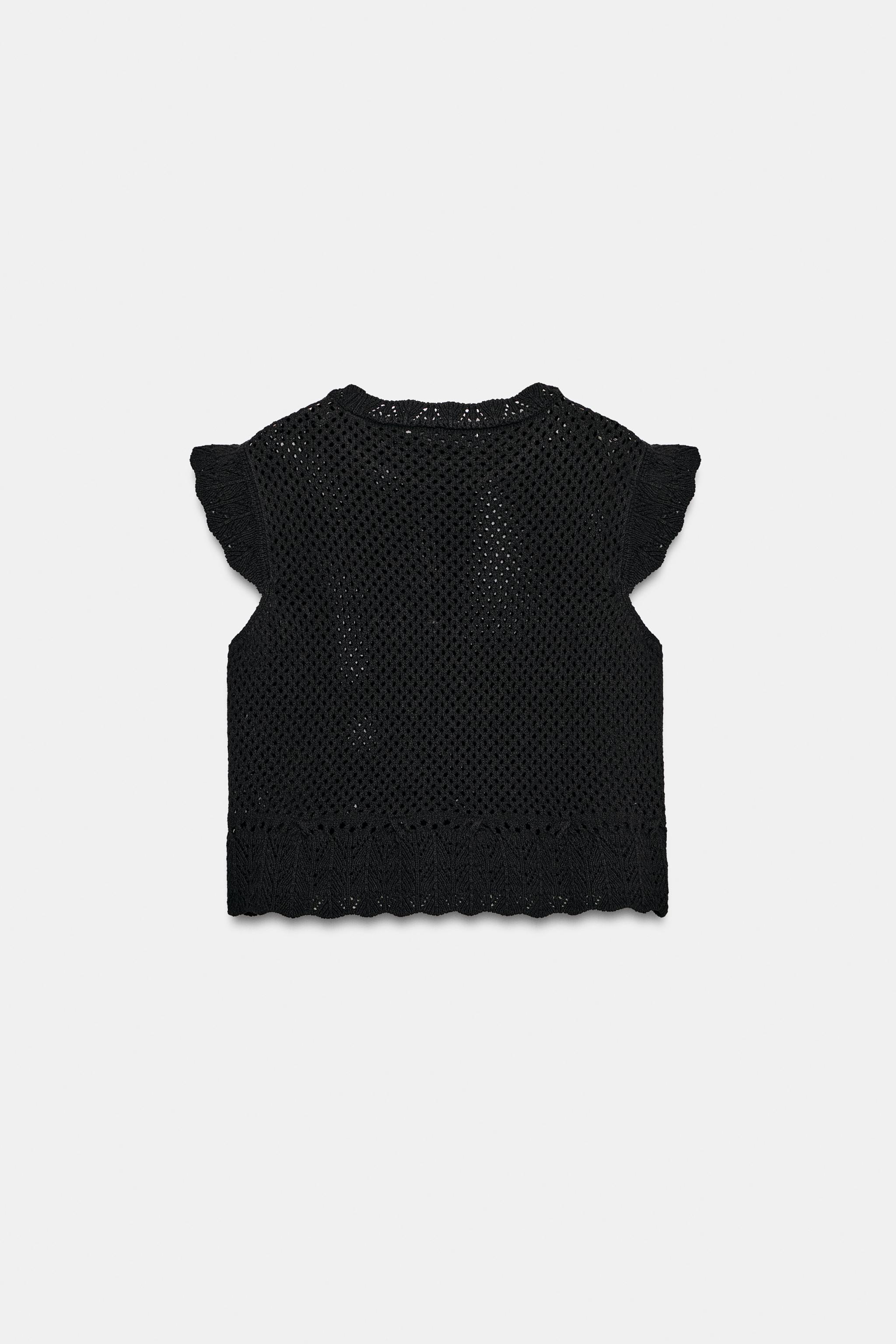 Женские свитеры Zara OPEN-KNIT TOP — фото 7