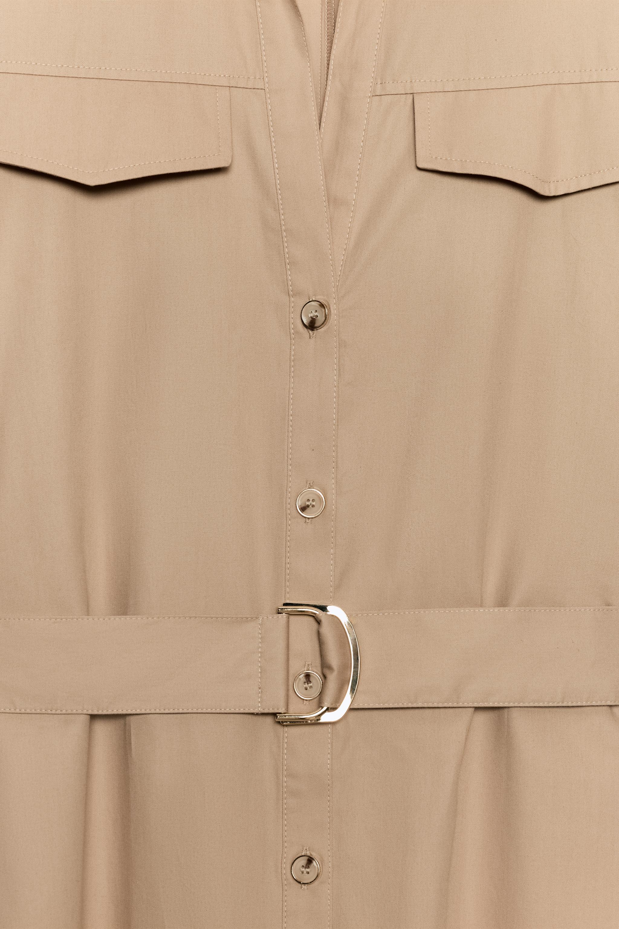 ROBE-CHEMISE MI-LONGUE AVEC CEINTURE