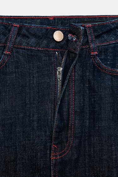 JUPE Z1975 MI-LONGUE EN DENIM - Bleu de Zara - Image 4