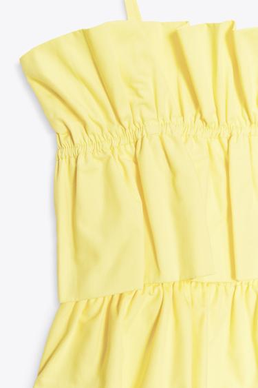 POPLIN CROP TOP - Yellow by Zara - Image 8