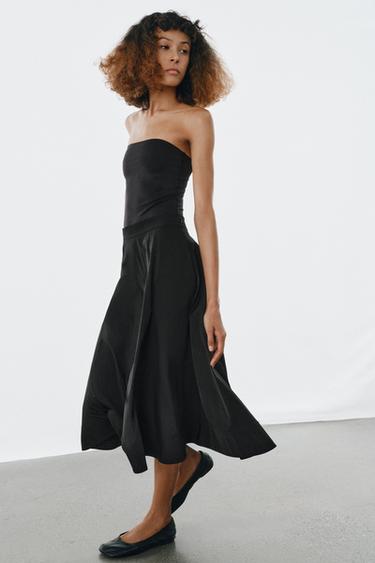 ЮБКА МИДИ — ZW COLLECTION — ЧЕРНЫЙ от Zara