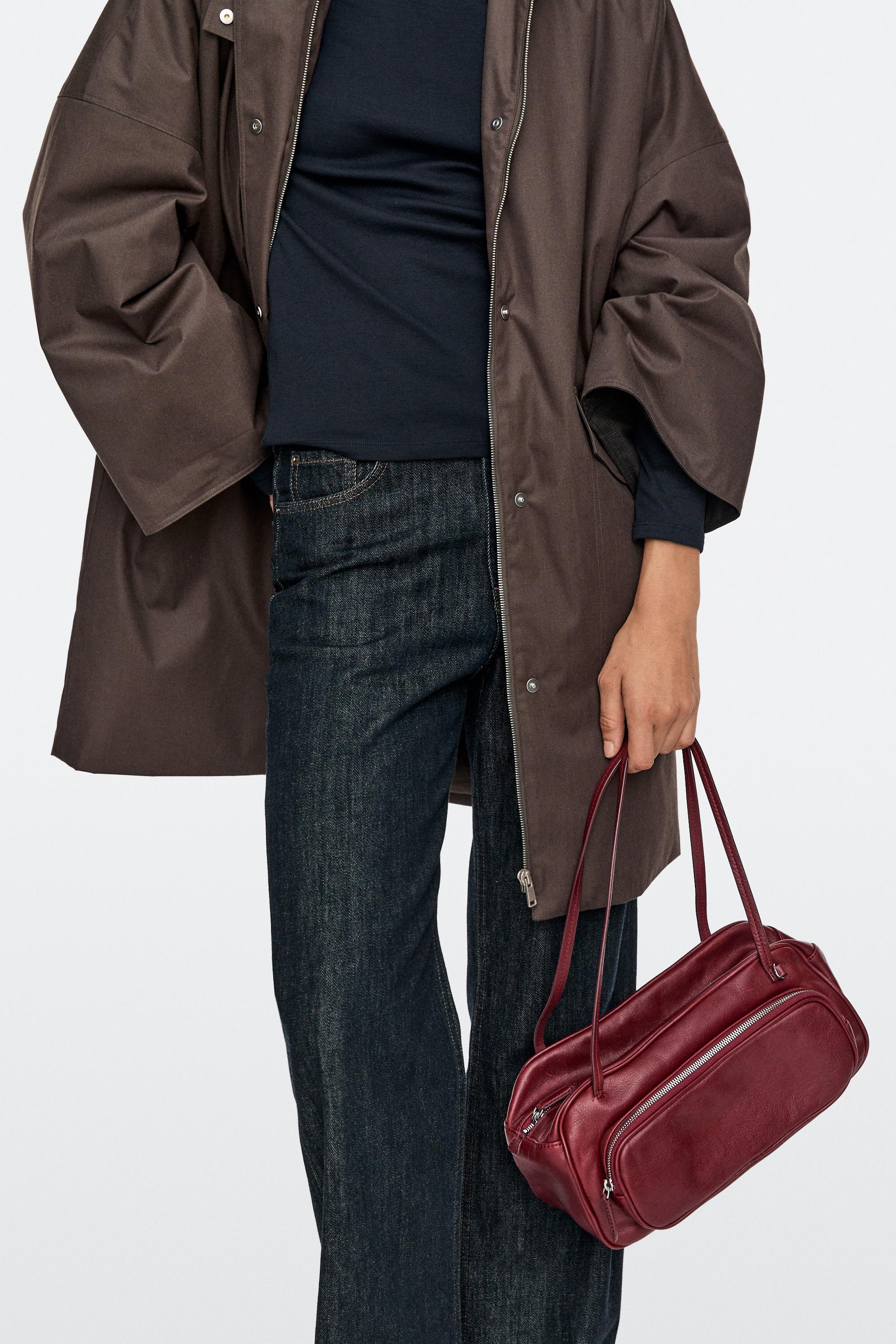 Sac bowling moyen en cuir nappa