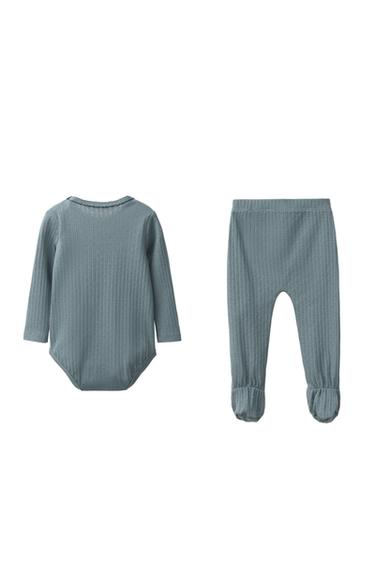 RIBBED BODYSUIT AND LEGGINGS PACK — Petrol blue 2