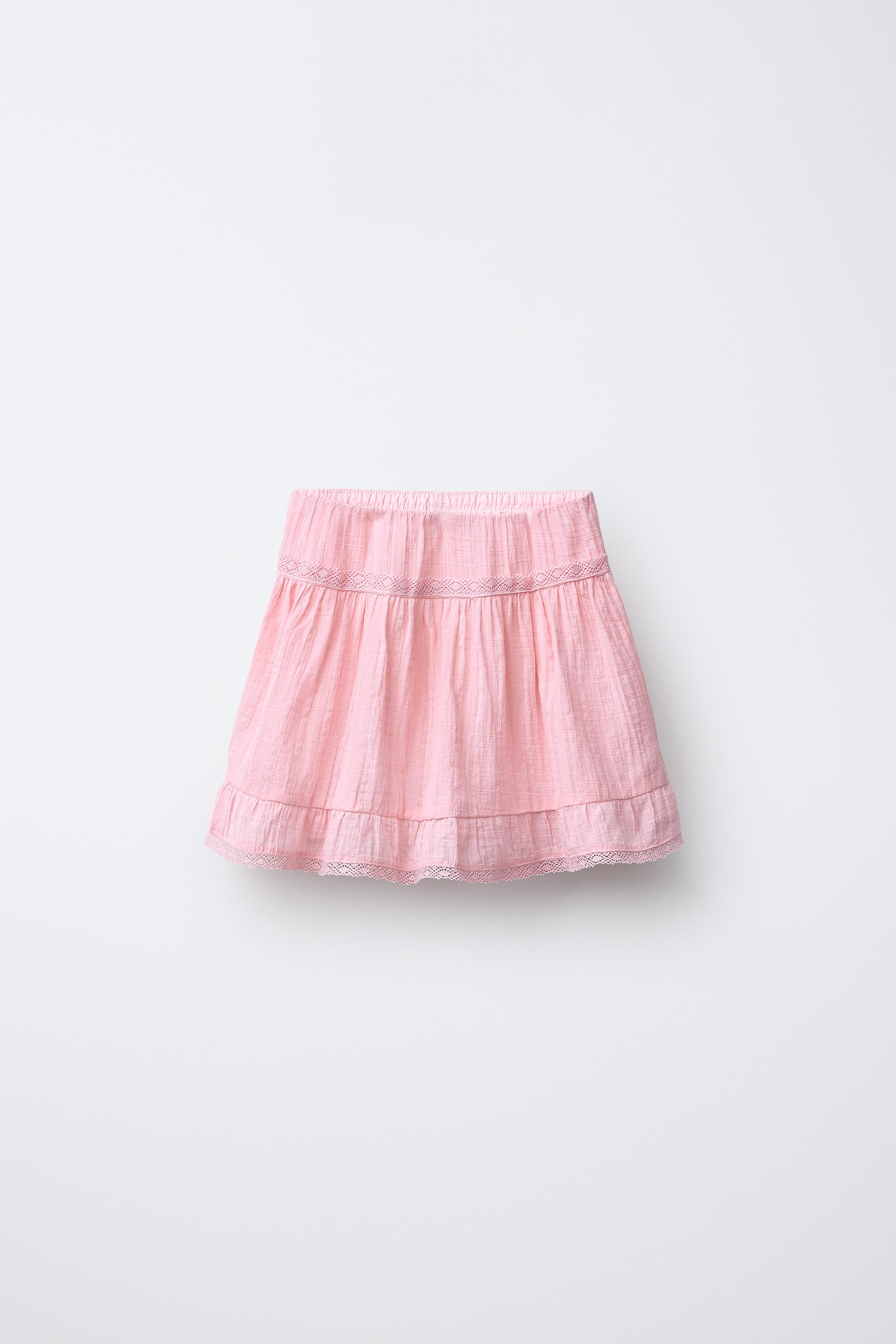 LACE SKORT - Pink | ZARA United States
