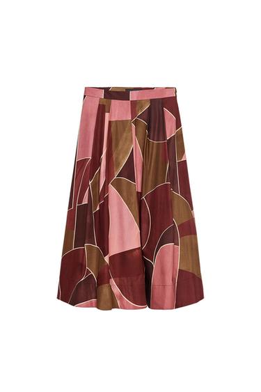 MIDIROCK MIT PRINT – ZW COLLECTION - Rosa von Zara - Bild 0