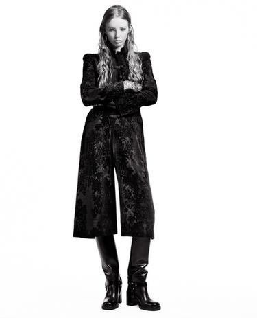 ZW COLLECTION LIMITED EDITION JACQUARD VELVET COAT - Black by Zara