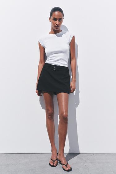 SKORTS WITH BELT - Black by Zara - Image 0