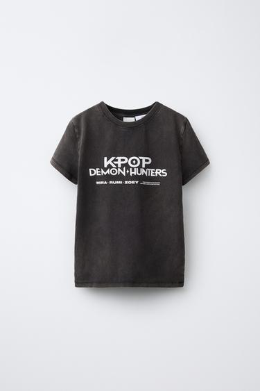 KPOP DEMON HUNTERS™ NETFLIX © PRINTED T-SHIRT - Anthracite grey by Zara - Image 0