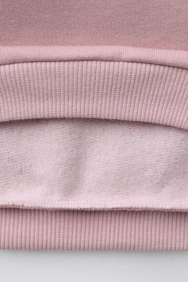 VELVET BOW SWEATSHIRT - Dusty pink by Zara - Image 3