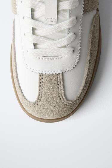LEATHER PLIMSOLLS - White by Zara - Image 3