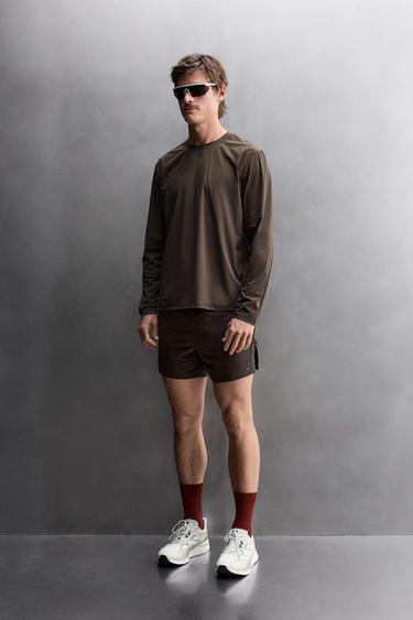 RIDAR© x ZARA LONG SLEEVE RUNNING T-SHIRT - Brown by Zara - Image 0