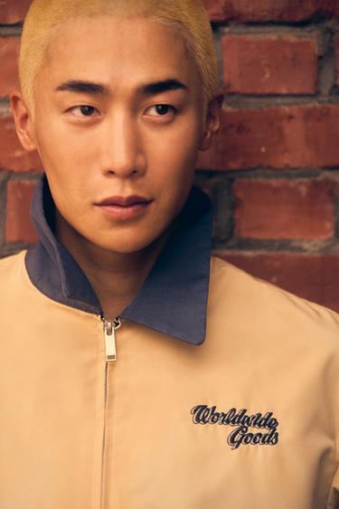 EMBROIDERED WASHED JACKET - Oyster-white by Zara