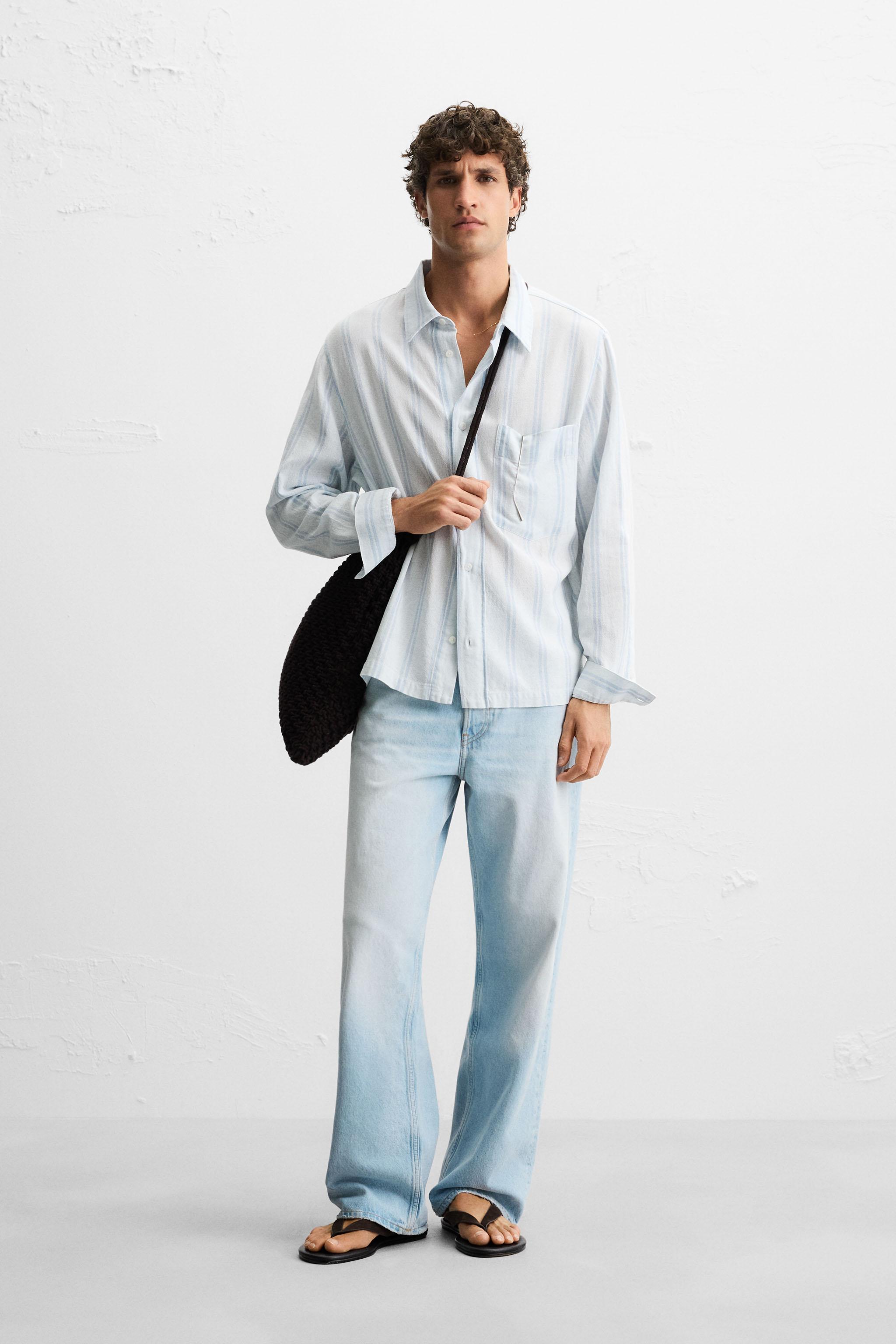 【ZARA】ストライプ テクスチャー シャツ ストライプ テクスチャー シャツ - ストライプ | ZARA Japan / 日本