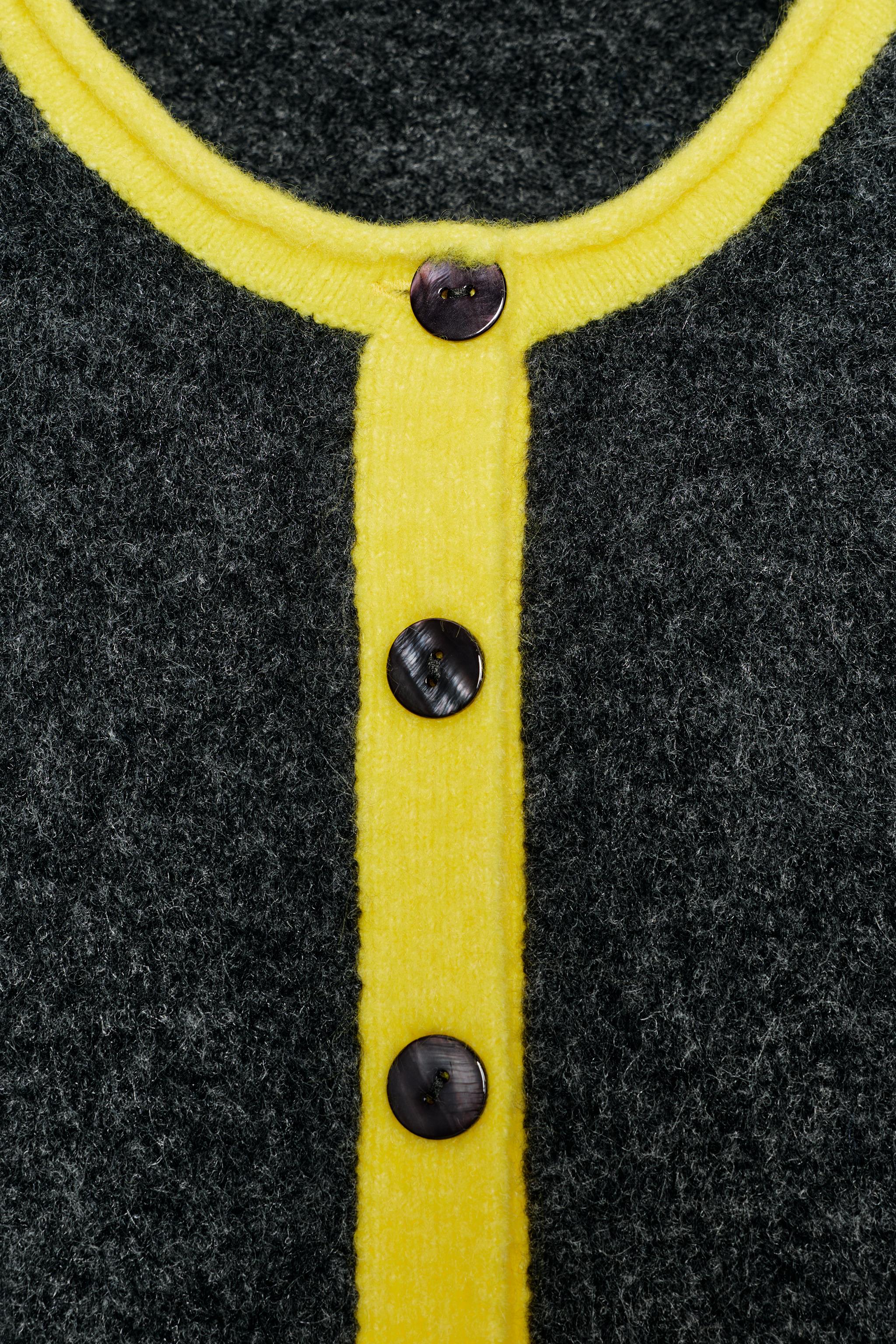 COLOR BLOCK CARDIGAN