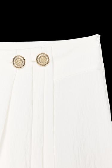 Zara CROSSOVER DARTED SKORT - Ecru