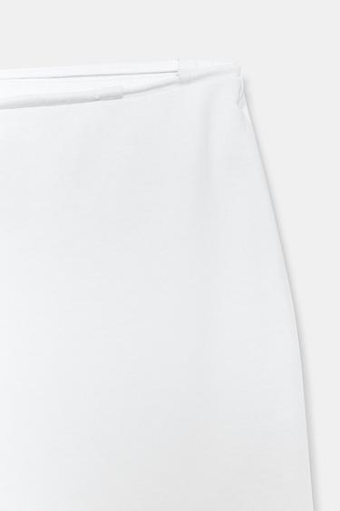 STRAIGHT-LEG COTTON TROUSERS - White by Zara - Image 4