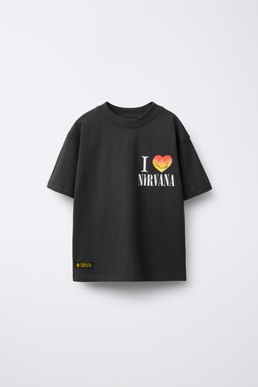 CAMISETA ESTAMPADO NIRVANA ® - Gris antracita de Zara