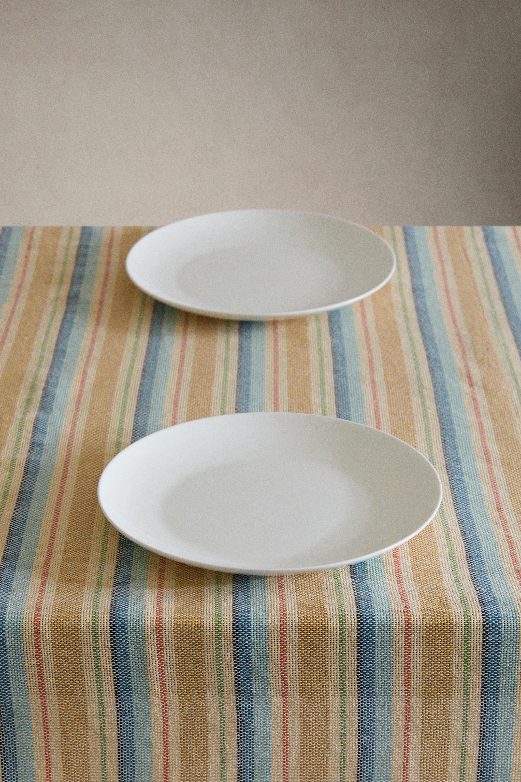 YARN-DYED STRIPE TABLECLOTH — Blues