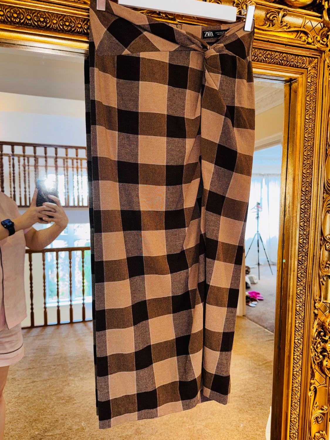 CHECKED SKIRT WITH KNOT - Image 4