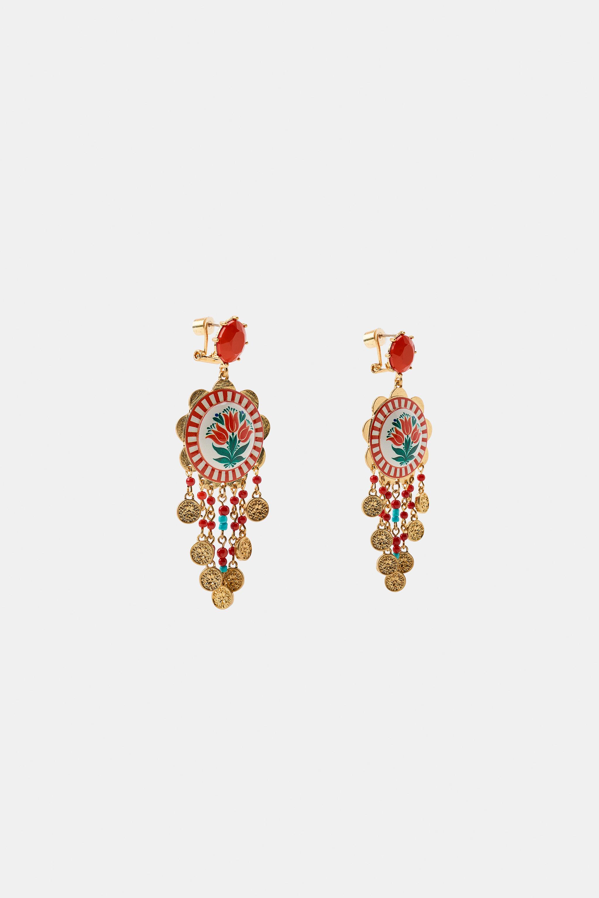 FLORAL STONE EARRINGS