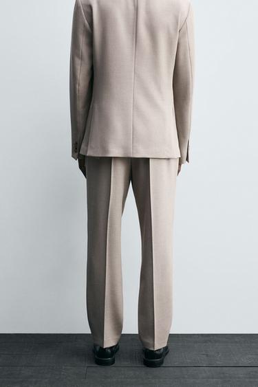 SLIM FIT SUIT TROUSERS - Sand / Marl by Zara - Image 2