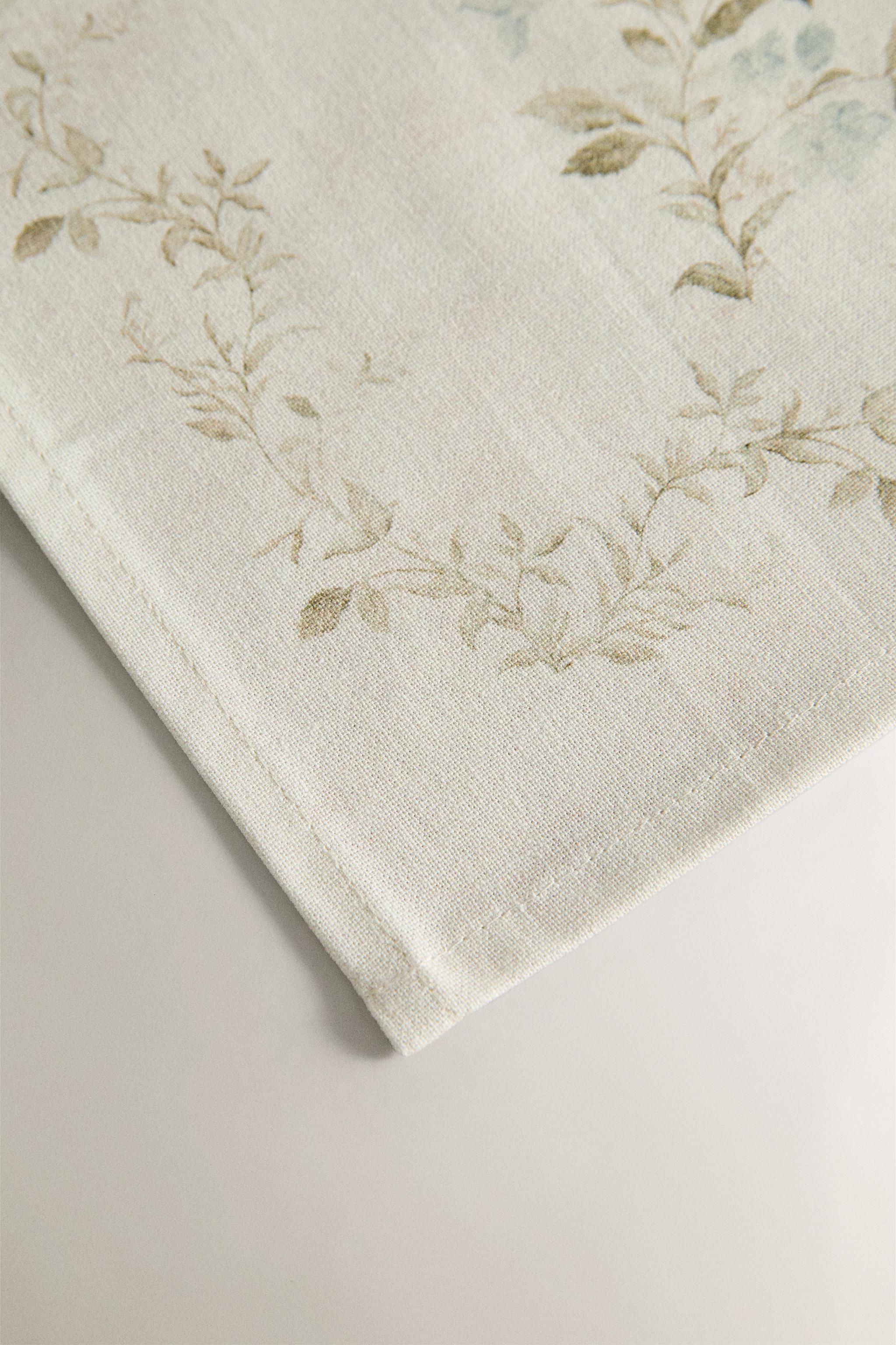 SERVIETTES DE TABLE IMPRIMÉ VÉGÉTAL (LOT DE 2)
